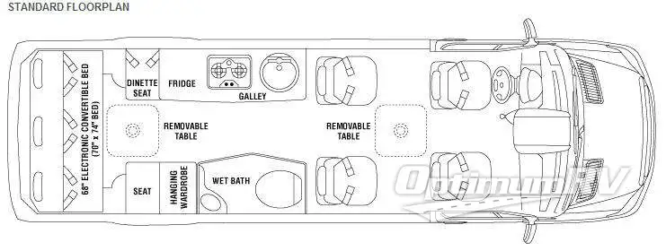 2010 Airstream Interstate Interstate Standard RV Floorplan Photo