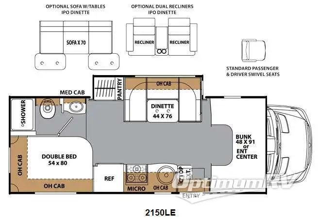 2015 Coachmen Prism 2150LE RV Floorplan Photo
