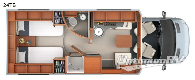 2017 Leisure Travel Unity U24TB RV Floorplan Photo
