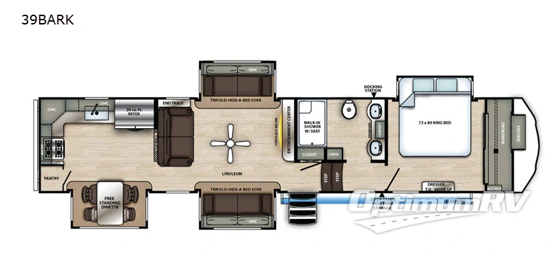 2020 Forest River Sierra 39BARK Floorplan Photo