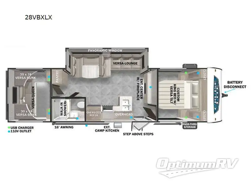 2024 Forest River Salem Cruise Lite 28VBXLX Floorplan Photo