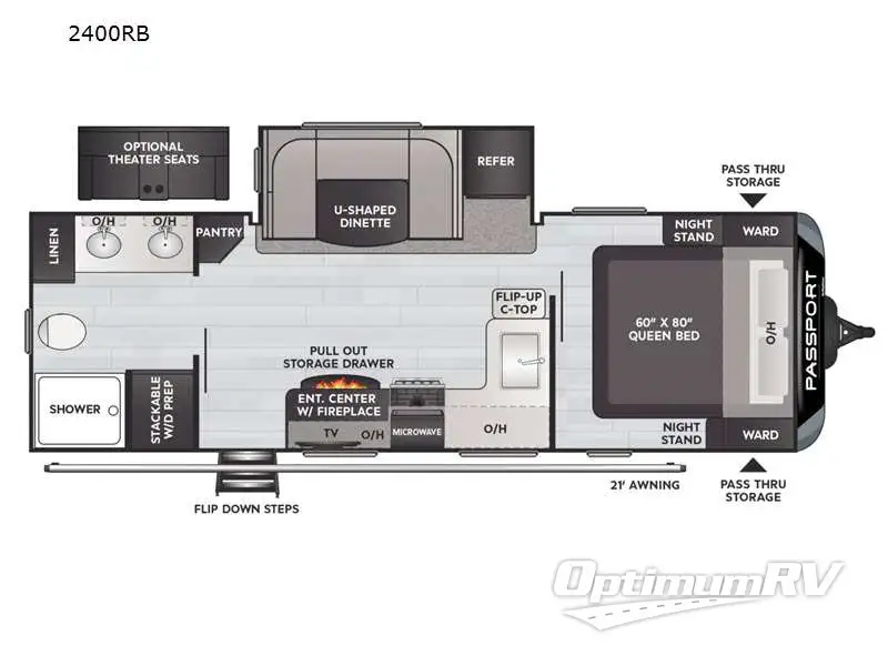 2021 Keystone Passport GT 2400RB Floorplan Photo