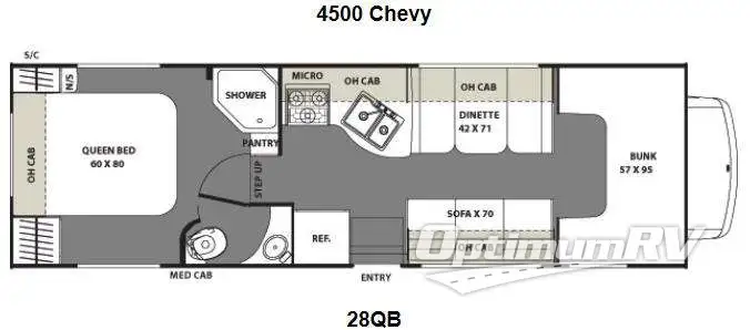 2014 Coachmen Freelander 28QB Chevy 4500 Floorplan Photo