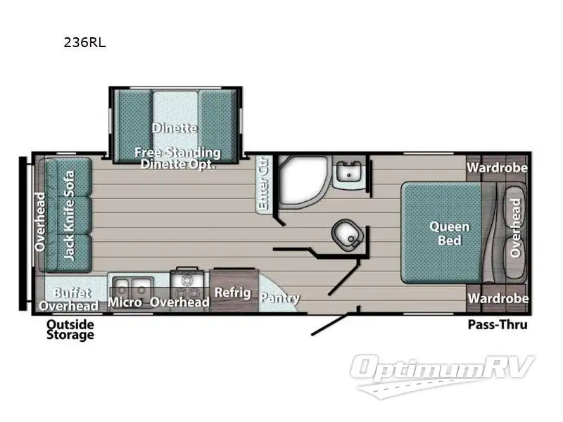 2022 Gulf Stream Ameri-Lite Ultra Lite 236RL RV Floorplan Photo