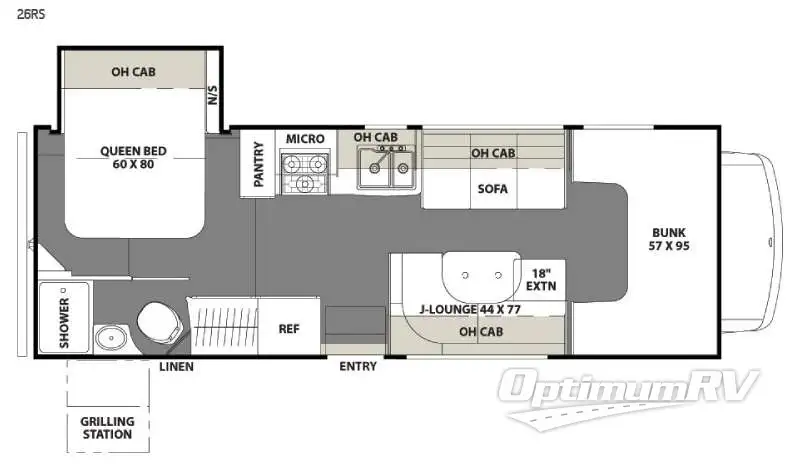 2016 Coachmen Freelander 26RS Chevy 4500 Floorplan Photo