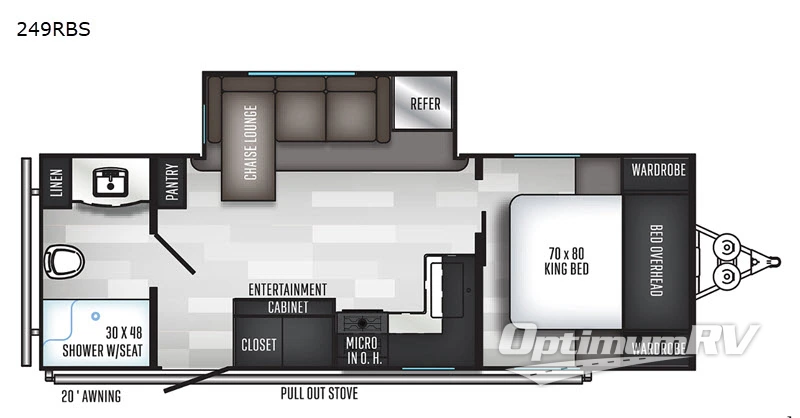 2020 Palomino SolAire Ultra Lite 249RBS Floorplan Photo