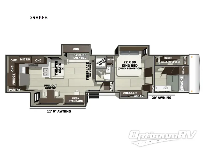 2026 Forest River RiverStone 39RKFB Floorplan Photo