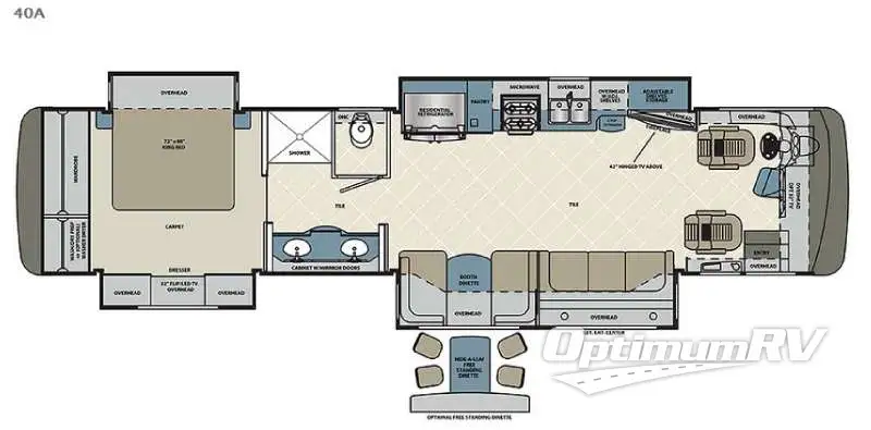 2016 Forest River Berkshire XL 40A Floorplan Photo