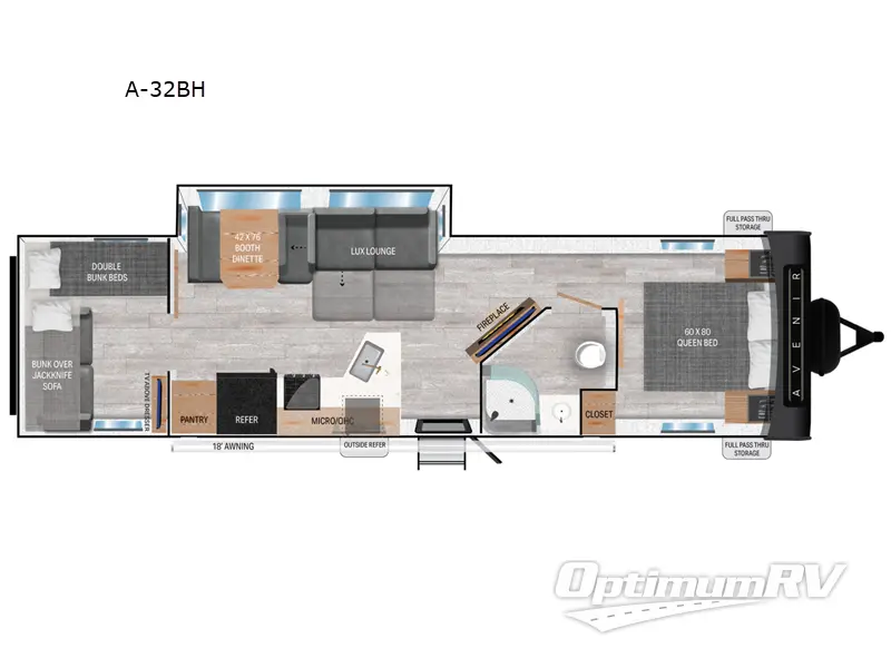 2024 Cruiser Avenir A-32BH Floorplan Photo