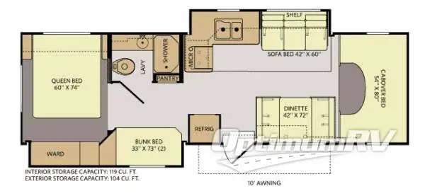 2012 Fleetwood Jamboree Sport 31N RV Floorplan Photo