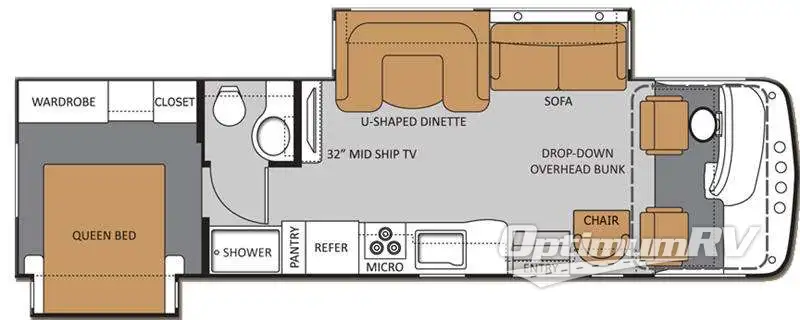 2013 Thor Windsport 32A RV Floorplan Photo