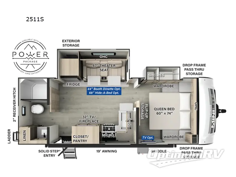 2025 Forest River Rockwood Mini Lite 2511S RV Floorplan Photo