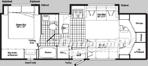 2005 Winnebago Minnie Winnie 30V Floorplan Photo