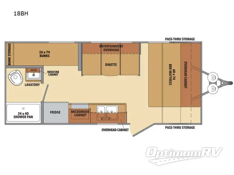 2021 Shasta Shasta 18BH Floorplan Photo