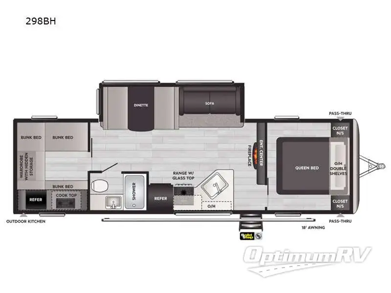 2021 Keystone Springdale 298BH RV Floorplan Photo