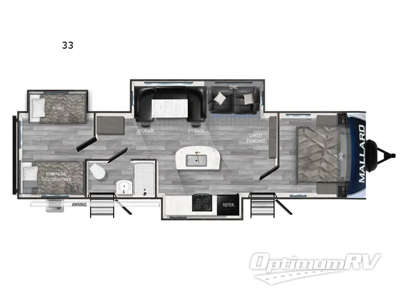2023 Heartland Mallard 33 Floorplan Photo