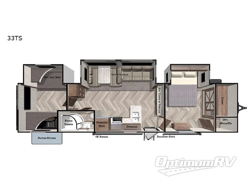 2020 Forest River Salem 33TS RV Floorplan Photo