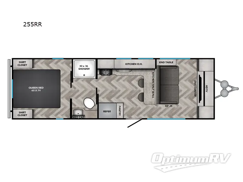2024 CrossRoads Fun Time 255RR RV Floorplan Photo