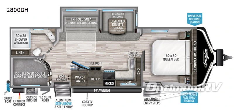 2021 Grand Design Imagine 2800BH RV Floorplan Photo