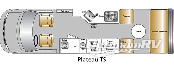 2005 Pleasure-Way Dodge Plateau Plateau TS Floorplan Photo