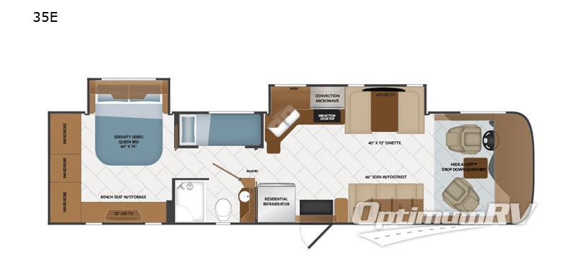 2019 Fleetwood Pace Arrow 35E Floorplan Photo
