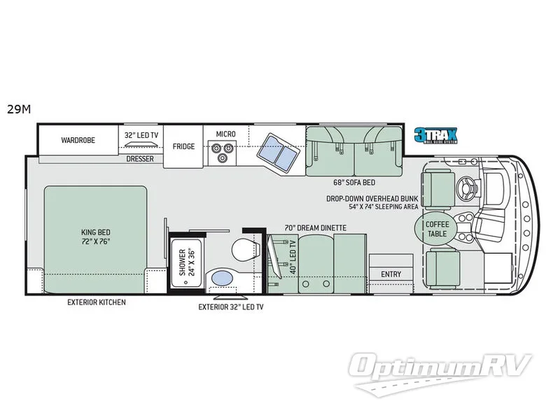 2018 Thor Hurricane 29M Floorplan Photo