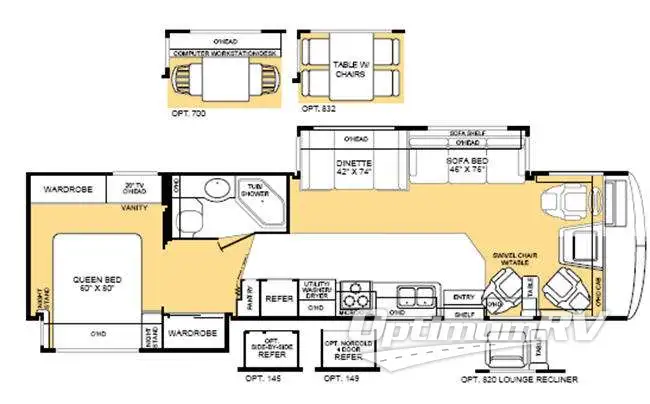 2003 Fleetwood Bounder 35R Floorplan Photo