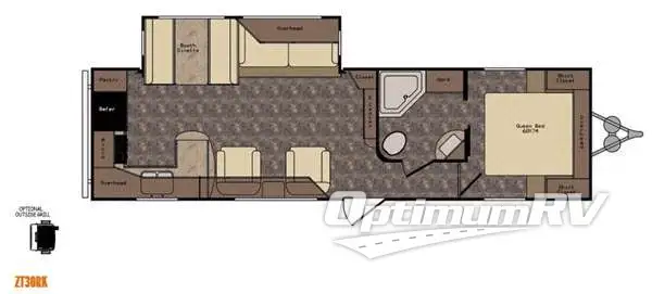 2016 CrossRoads Zinger ZT30RK Floorplan Photo