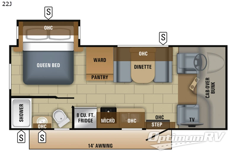 2018 Jayco Redhawk 22J Floorplan Photo