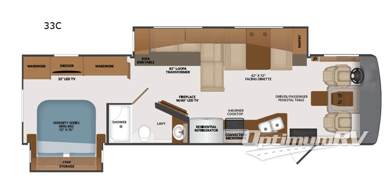 2020 Fleetwood Bounder 33C Floorplan Photo