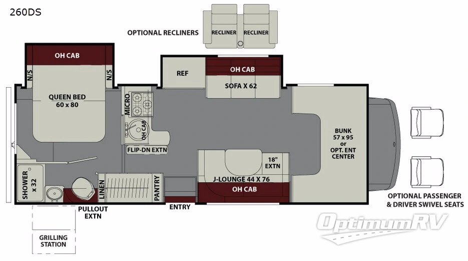 2018 Coachmen Leprechaun 260DS Chevy 4500 Floorplan Photo