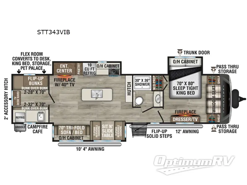 2026 Venture SportTrek Touring Edition STT343VIB Floorplan Photo