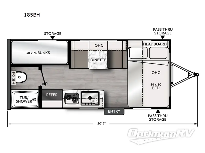 2025 Coachmen Apex Nano 185BH RV Floorplan Photo