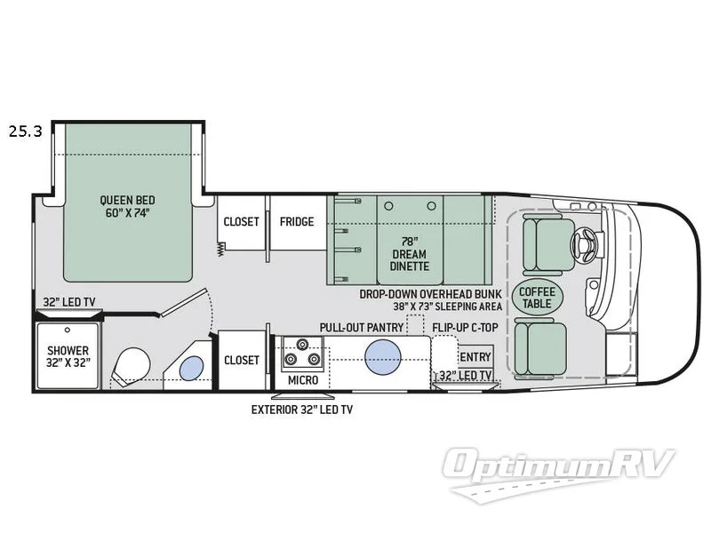 2017 Thor Vegas 25.3 RV Floorplan Photo