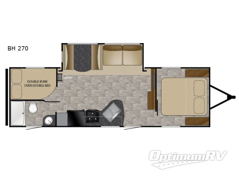 2018 Heartland Pioneer BH 270 RV Floorplan Photo