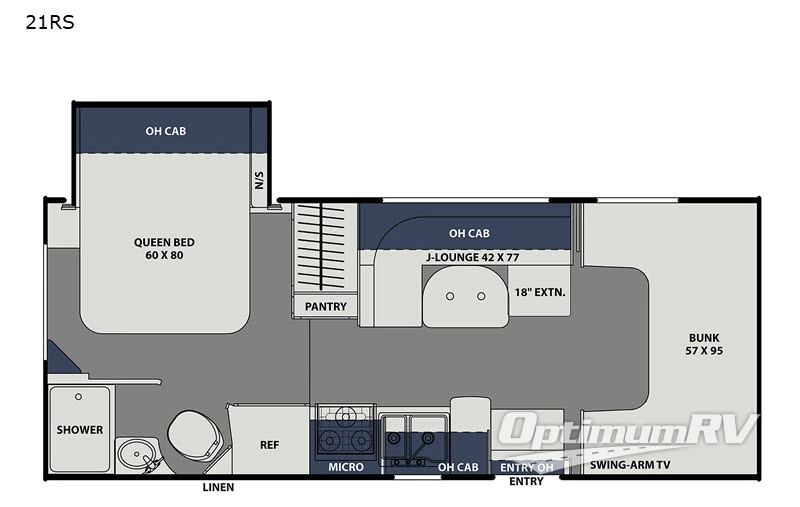 2021 Coachmen Freelander 21RS Chevy 4500 Floorplan Photo