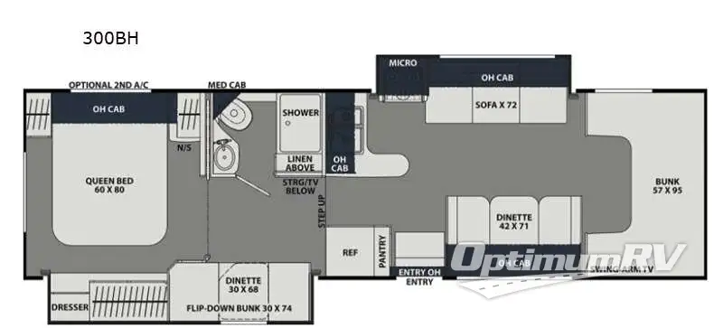 2021 Coachmen Leprechaun 300BH Ford 450 Floorplan Photo
