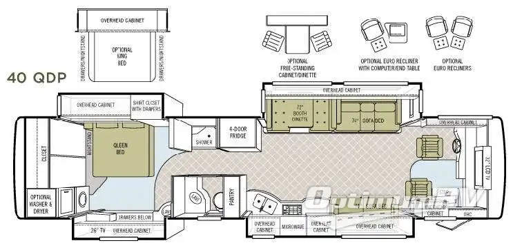 2007 Tiffin Allegro Bus 40 QDP Floorplan Photo