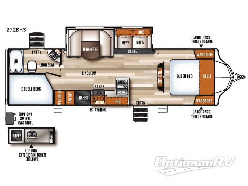 2017 Forest River Vibe 272BHS RV Floorplan Photo