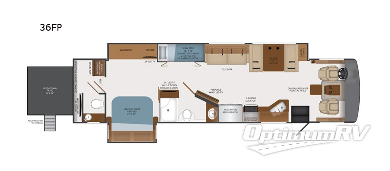 2019 Fleetwood Bounder 36FP RV Floorplan Photo