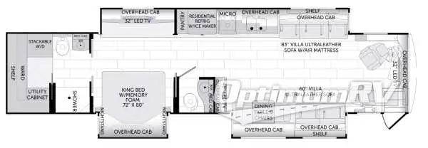 2014 American Coach American Revolution 42T RV Floorplan Photo