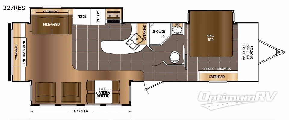 2017 Prime Time LaCrosse 327RES Floorplan Photo