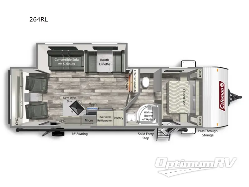 2024 Dutchmen Coleman Lantern LT Series 264RL RV Floorplan Photo