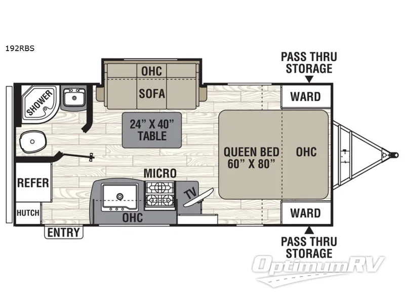 2018 Coachmen Freedom Express Ultra Lite 192RBS Floorplan Photo