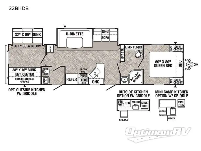 2021 Palomino Puma 32BHDB Floorplan Photo