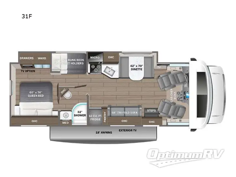 2025 Entegra Odyssey 31F Floorplan Photo