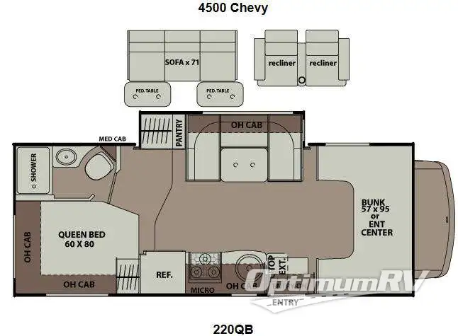 2014 Coachmen Leprechaun 220QB Chevy 4500 Floorplan Photo