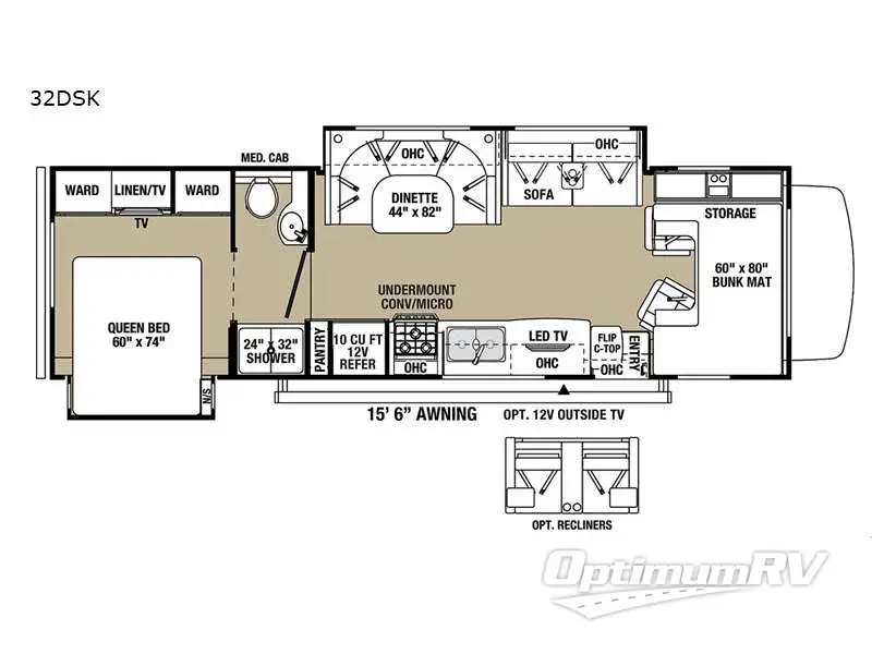 2021 Forest River Solera 32DSK Floorplan Photo