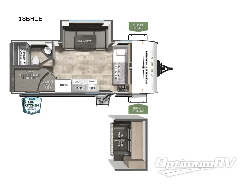 2025 Palomino Puma Camping Edition 18BHCE Floorplan Photo