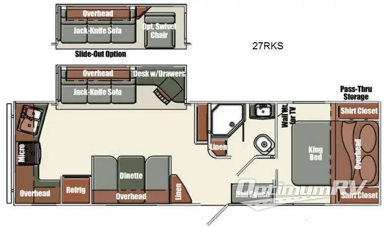 2013 Gulf Stream Streamlite XLT 27RKS Champagne Series Floorplan Photo